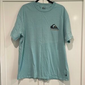 Quiksilver Blue Short Sleeve Tee Classic Crew Neck